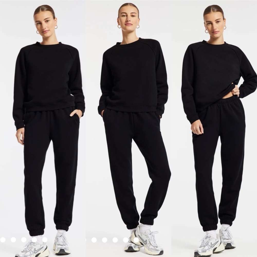 Bandier Wesley Park Weekend Fleece Jogger in Black Size Small $150 WSLY